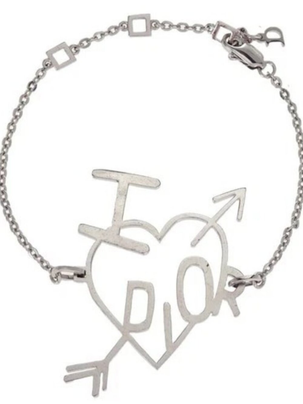 Christian Dior Arrow Heart Bracelet Silver 188418